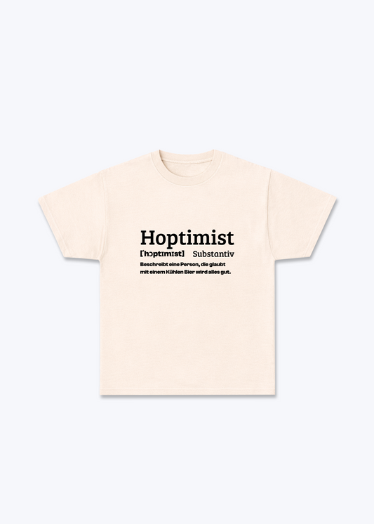 Hoptimist Regular Shirt - Beige Front (Designed)